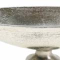 Floristik24 Oval bowl with silver metal base 20.5cm H7cm
