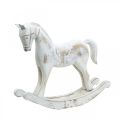 Floristik24 Decorative rocking horse Christmas white brown 26x6x23cm