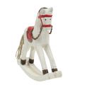 Floristik24 Rocking horse wood red, white 19cm x15cm