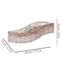 Oblong willow planter with foil, decorative bowl, 45cm, 1 set | Floristik24.ie