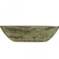 Floristik24 Planter bowl oval concrete wood look light brown 37 × 11.5cm H10cm