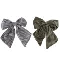 Floristik24 Decorative hanging bow, Christmas bow, velvet, ribbed, 24cm, 2 pieces