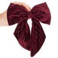 Red velvet corduroy fabric bow for hanging Christmas decorations, 24cm, 2 pieces | Floristik24.ie