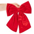 Red decorative bow as Christmas decoration, 28cm, 3 pieces | Floristik24.ie