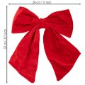 Red decorative bow as Christmas decoration, 28cm, 3 pieces | Floristik24.ie
