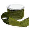 Floristik24 Ribbon moss green &quot;Crash&quot; 50mm 20m