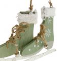 Floristik24 Ice skate pair Mint 13x11.5cm 2pcs