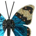 Floristik24 Butterfly blue 7,5cm glossy 4pcs