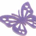 Floristik24 Felt butterfly table decoration purple white assorted 3.5x4.5cm 54 pieces