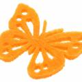 Floristik24 Felt butterfly table decoration yellow green orange assorted 3.5x4.5cm 54 pieces