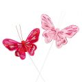 Floristik24 Butterfly 9,5cm pink 12pcs
