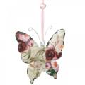 Floristik24 Butterfly for hanging metal deco hanger 9cm spring decoration 6pcs