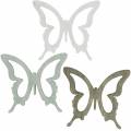 Floristik24 Butterfly 4cm scatter decoration wood brown/light grey/white 72p