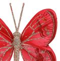 Floristik24 Butterflies 7cm red, mica 4pcs