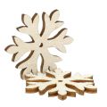 Floristik24 Glittering wooden snowflakes Ø4cm 72pcs
