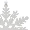 Floristik24 Snowflake white with mica 20cm 4pcs