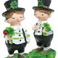 Floristik24 Chimney sweep with clover, plug for New Year&#39;s Eve, lucky charm, St Patricks Day L27cm 4pcs
