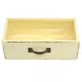 Floristik24 Wooden drawer for planting Yellow Shabby Chic 25×13×8cm
