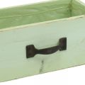 Floristik24 Plant drawer wood light green plant box vintage 25×13×8cm