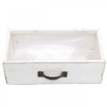 Floristik24 Decorative drawer white plant box wood vintage look 25×13×8cm