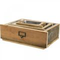 Floristik24 Decorative drawers, plant box, wooden decoration natural, antique look W36/28/20cm set of 3