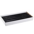 Black candles, solid coloured, taper candles 34x300mm 4 pcs | Floristik24.ie