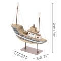 Ship decoration, maritime style, wooden with stand, 20cm | Floristik24.ie