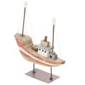 Floristik24 Decorative wooden boat model for windowsill 20cm