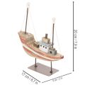 Decorative wooden boat model for windowsill 20cm | Floristik24.ie