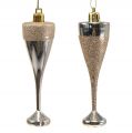 Floristik24 Champagne glasses to hang light gold 10cm 8pcs