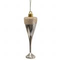 Floristik24 Champagne glasses to hang light gold 10cm 8pcs