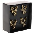 Metal napkin ring with deer