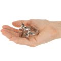 Bow napkin ring, metal, shiny silver, 5cm, 4 pieces | Floristik24.ie