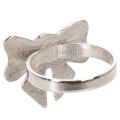 Bow napkin ring, metal, shiny