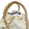 Floristik24 Shopping bag nature with pompons 40cm x 32.5cm