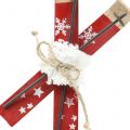 Floristik24 Ski pair red to hang Christmas tree 13.7cm x 7cm 3pcs
