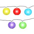 Floristik24 Solar lantern chain LED colorful 4.5m 10 bulbs cold white