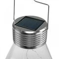 Floristik24 Diamond Solar Lamp Balcony Lantern LED Light Garden Decoration Warm White H31cm Ø22cm
