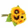 Decorative bouquet of sunflowers bunch yellow 30cm