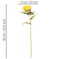 Artificial sunflower with realistic leaves and blossoms, 58cm, 3 pieces | Floristik24.ie
