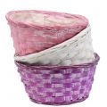 Floristik24 Chip bowl round purple / white / pink Ø19cm 8pcs