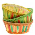 Floristik24 Chip basket round colored Ø25cm 9pcs