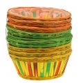 Floristik24 Chip basket round colored Ø25cm 9pcs