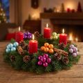 Mini Christmas baubles on wire, mirrored berries, colorful, 40mm, 32 pieces | Floristik24.ie