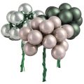 Floristik24 Mirror Berries Christmas Green Pearl Grey Ø20mm 140 pcs