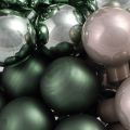 Mirror Berries Christmas Green Pearl Grey Ø20mm 140 pcs | Floristik24.ie