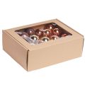 Mirror Berries Christmas Baubles Gold Brown Ø40mm 32 pcs | Floristik24.ie