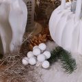 Mirror berries Ø2cm white matt, glossy 140 pcs | Floristik24.ie