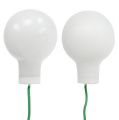 Mirror berries Ø2cm white matt, glossy 140 pcs | Floristik24.ie