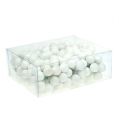 Mirror berries Ø2cm white matt, glossy 140 pcs | Floristik24.ie